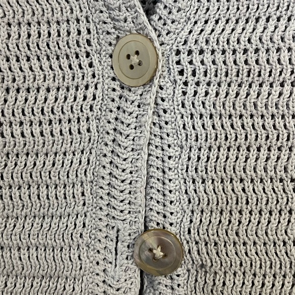 Banana Republic 100%cotton crochet jacket size XS gray color - Picture 5 of 6